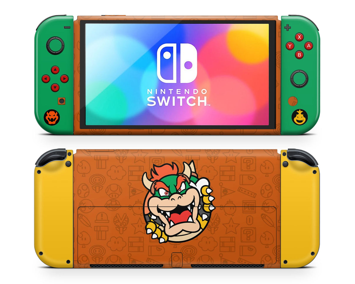 Bowser Minimalist Nintendo Switch OLED Skin – Lux Skins Official