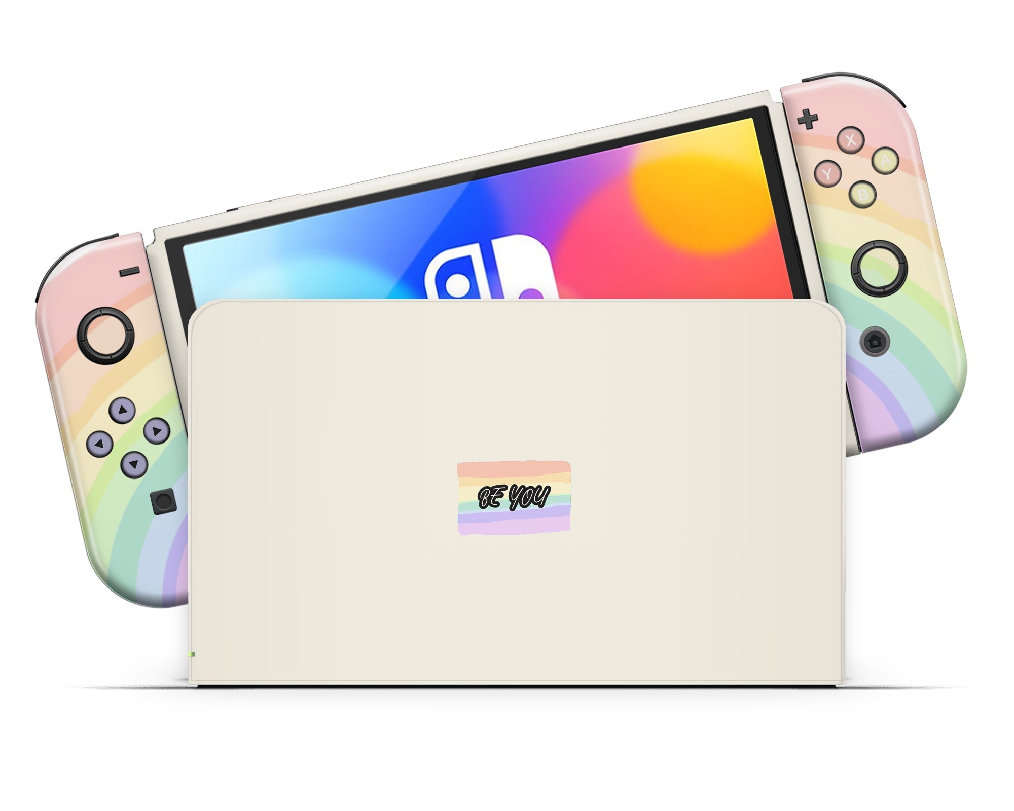 LGBT Rainbow Flag Nintendo Switch OLED Skin – Lux Skins Official