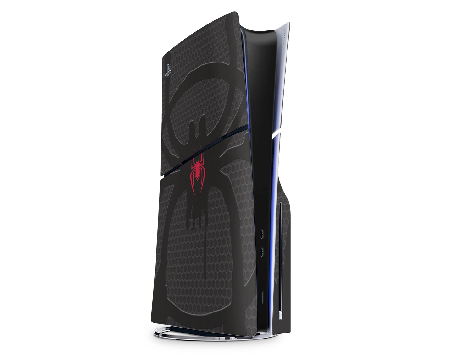 Lux Skins PS5 Slim Black Spiderman Miles Morales PS5 Slim Skins - Pop culture Spiderman Skin