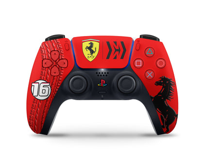 Lux Skins PS5 Slim Charles Leclerc F1 Ferrari PS5 Slim Skins - Sports Formula 1 Skin